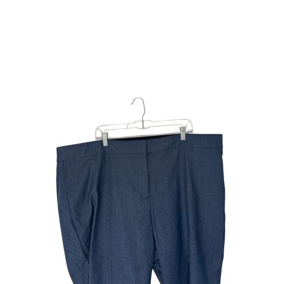 Talbots Plus Blue Office Career Work Office Portland Straight Leg Trouser 24W - Picture 5 of 14